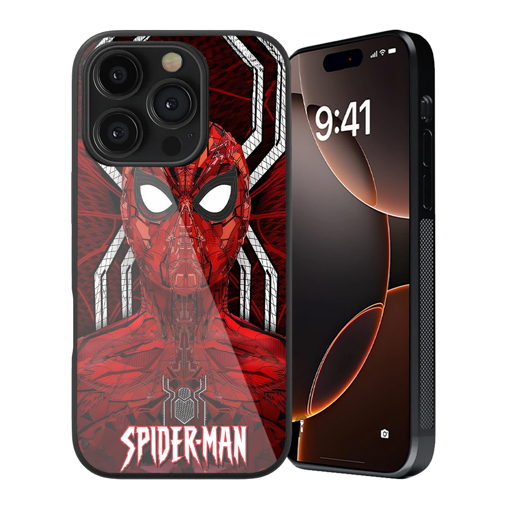 Spider-Man Web Glass Phone Case