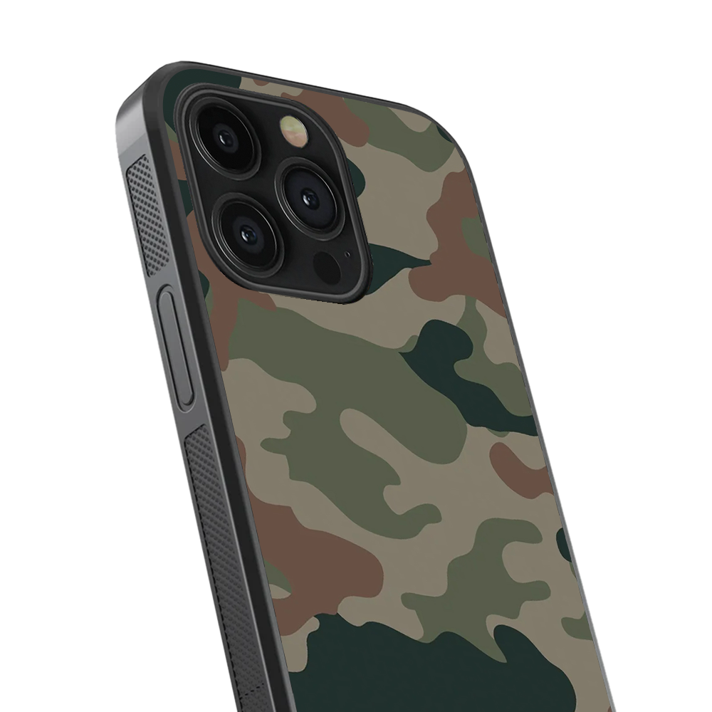 Camouflage Glass Phone Case