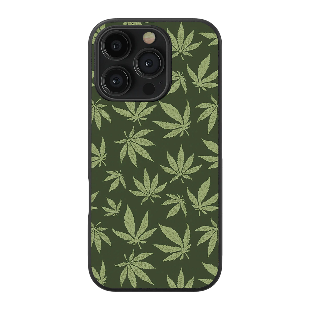 Good Giggles Leaves Glass Phone Case