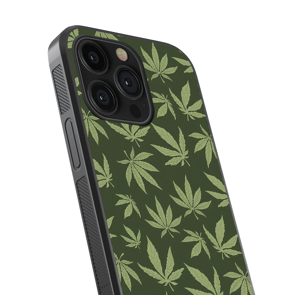 Good Giggles Leaves Glass Phone Case