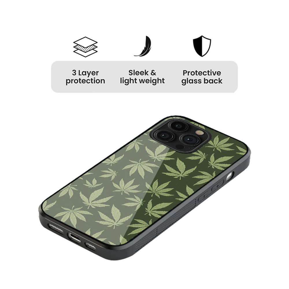 Good Giggles Leaves Glass Phone Case