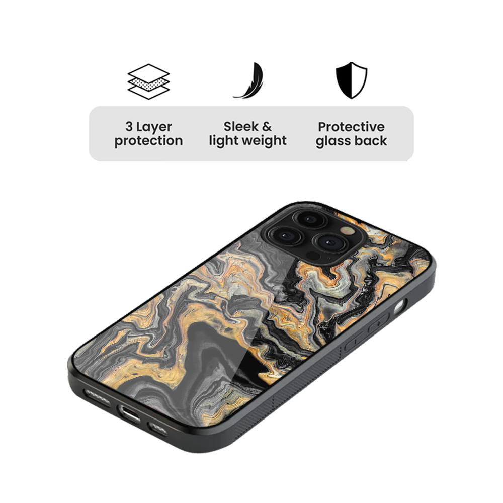 Portoro Marble Glass Phone Case