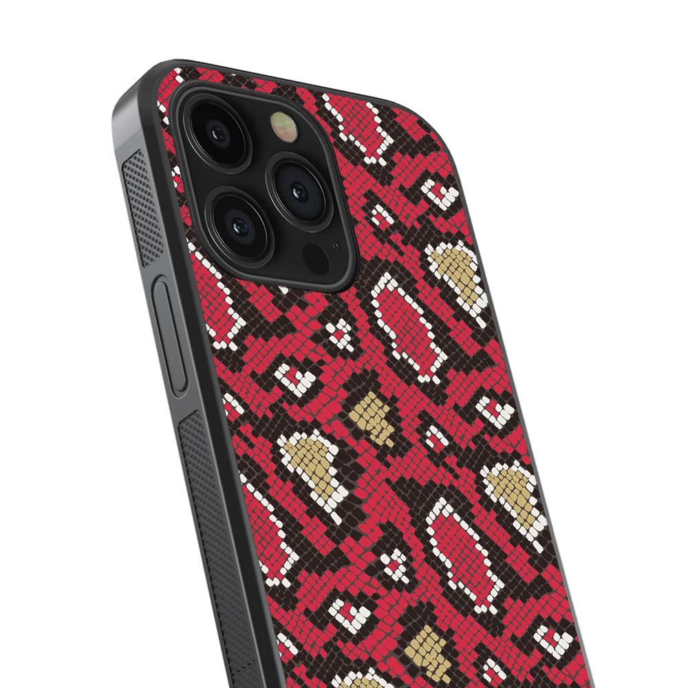 Snake Skin Glass Phone Case