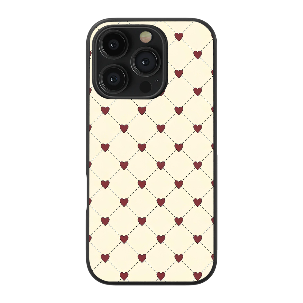 Blissful Hearts Glass Phone Case