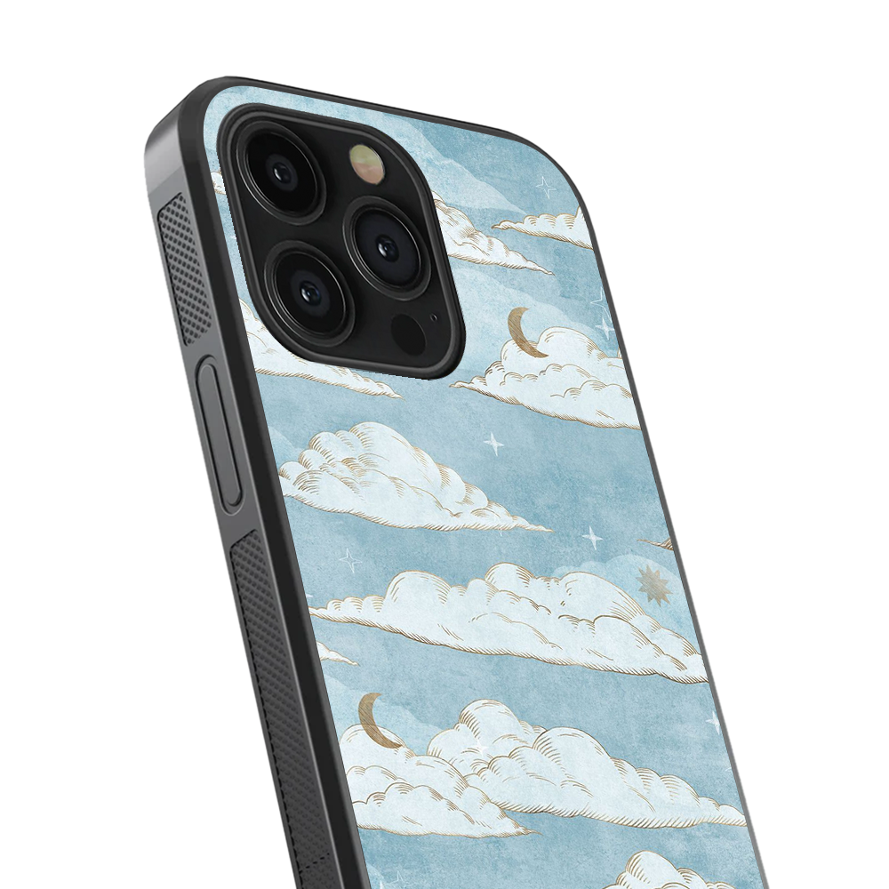 Clouds Designer Glass Phone Case