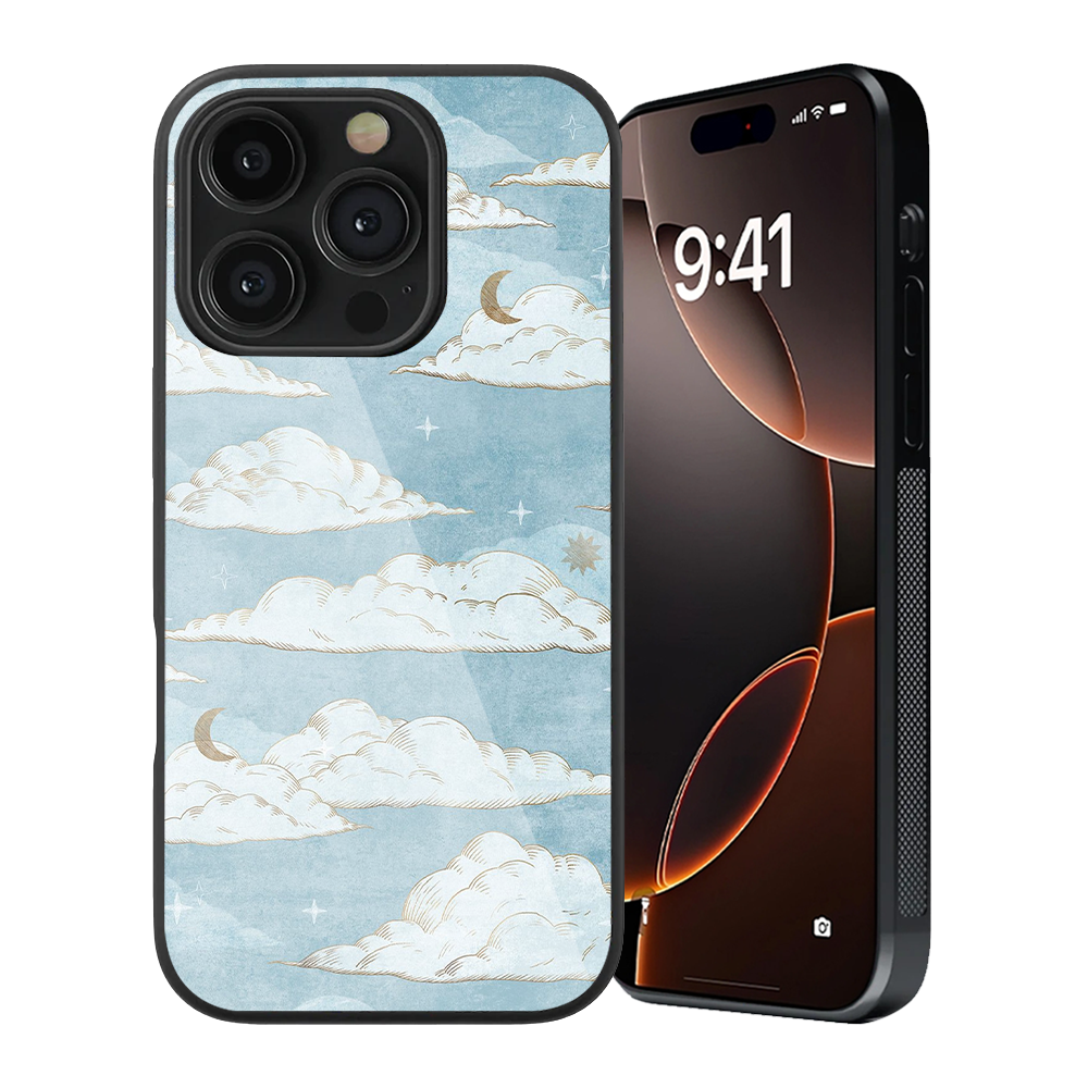 Clouds Designer Glass Phone Case