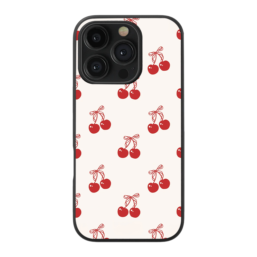 Cherry Girl Glass Phone Cover