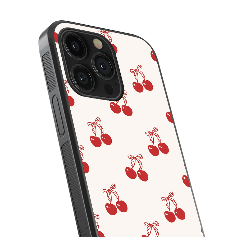 Cherry Girl Glass Phone Cover