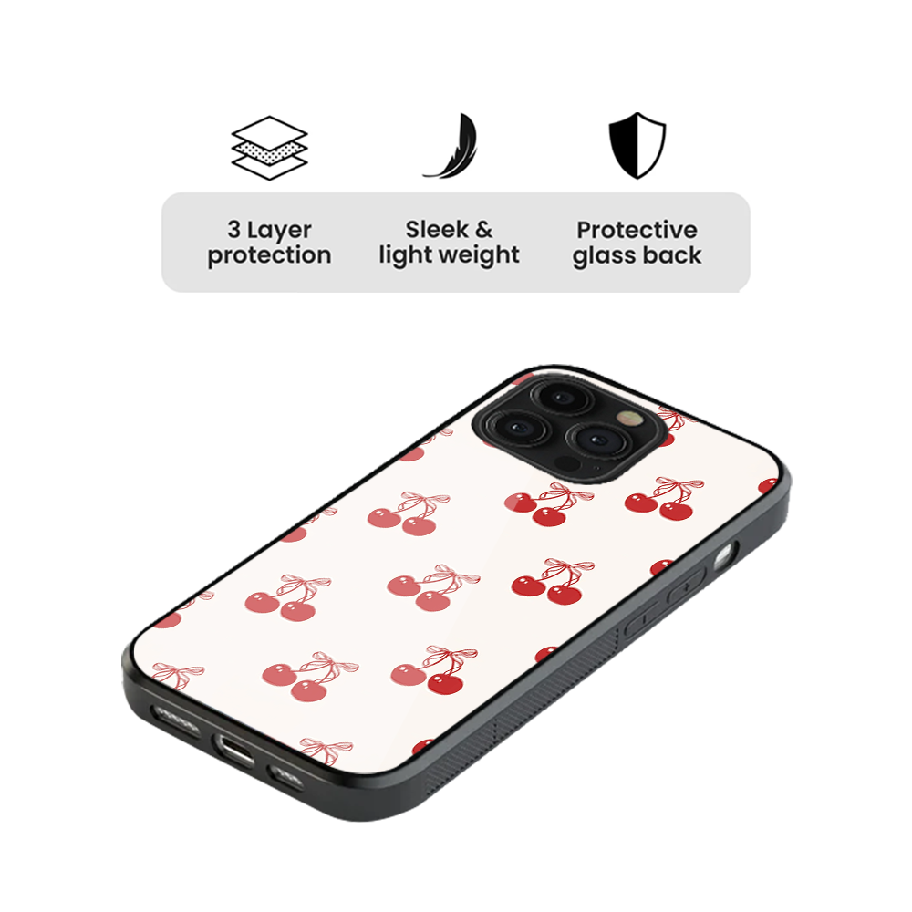 Cherry Girl Glass Phone Cover