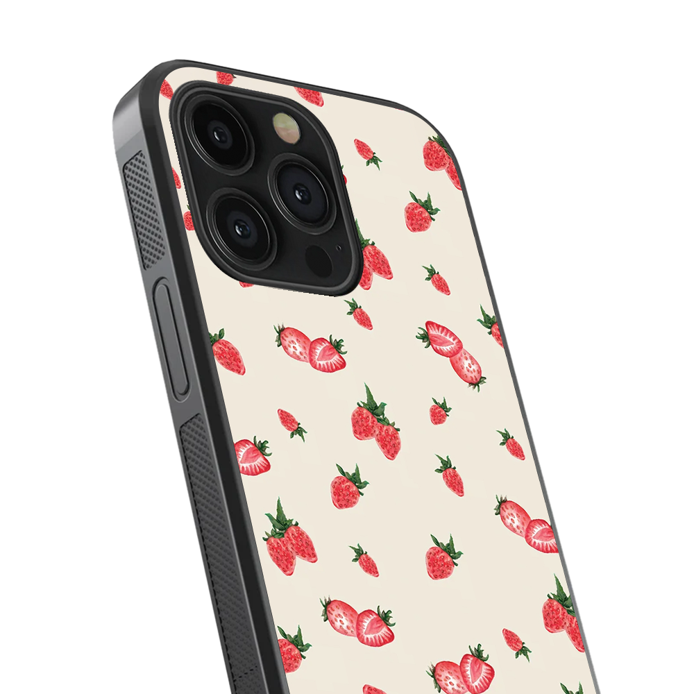 Strawberry Dreams Glass Phone Case