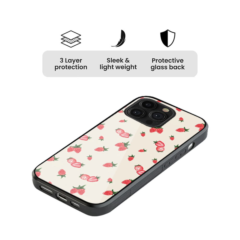 Strawberry Dreams Glass Phone Case