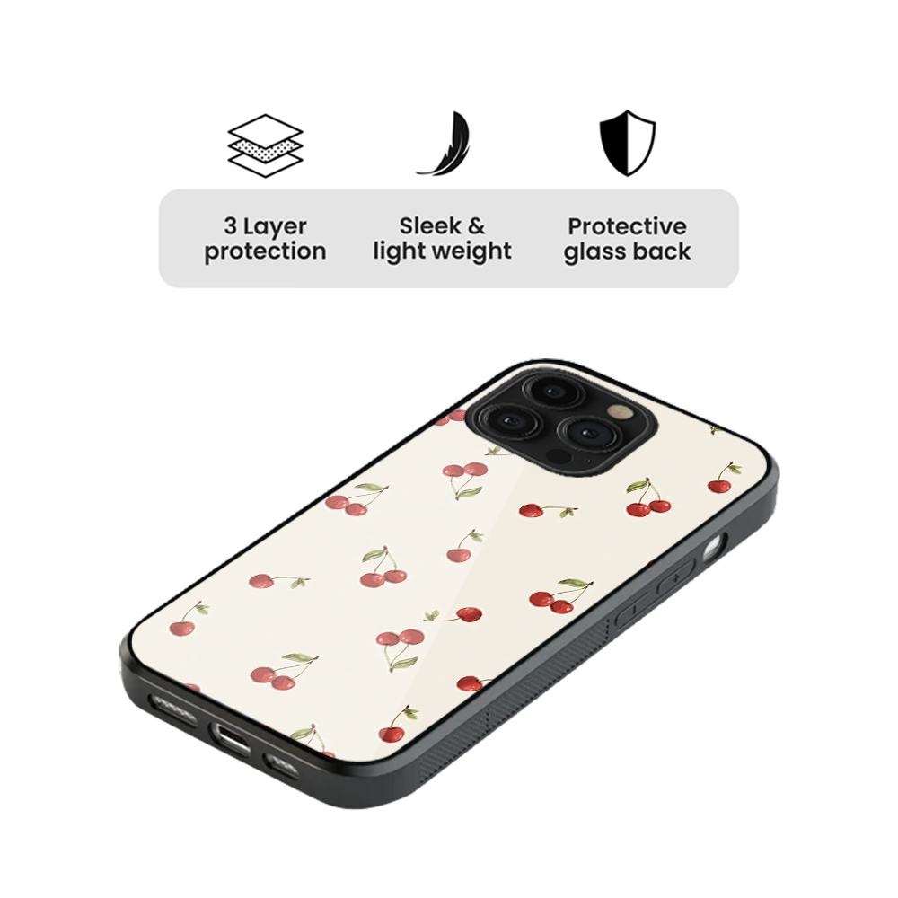 Sweet Cherry Glass Phone Case