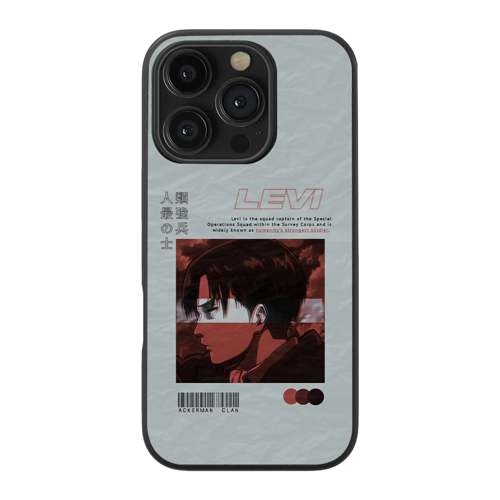 Attack On Titans Levi Glass Phone Case