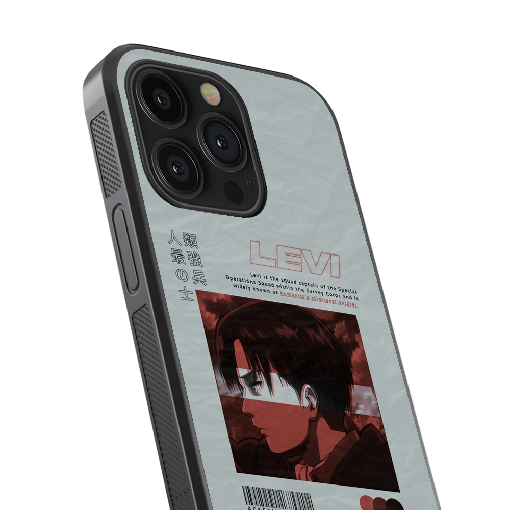 Attack On Titans Levi Glass Phone Case