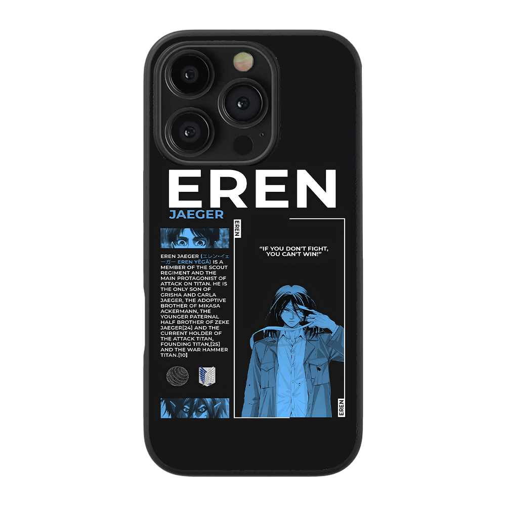 Eren Yeager | Two Glass Phone Case