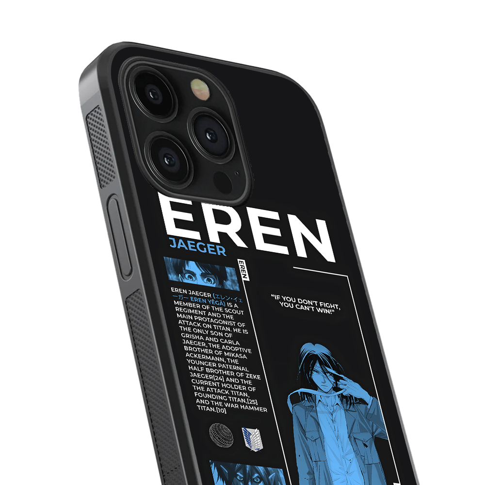 Eren Yeager | Two Glass Phone Case