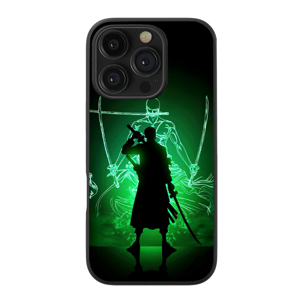 Green Head Zoro Vibrant Glass Phone Case