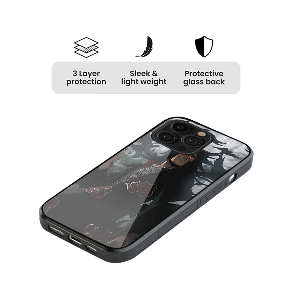 Itachi Uchiha Anime Glass Phone Case