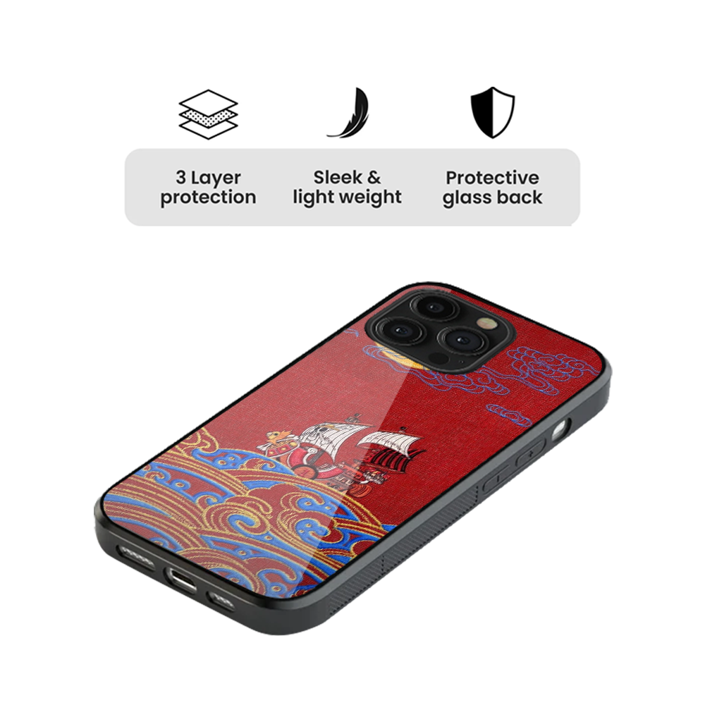 One Piece Rising Sun Glass Phone Case