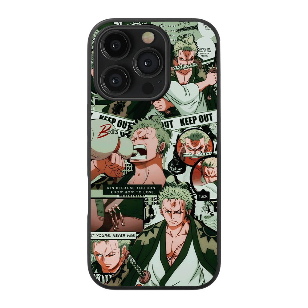 Roronoa Zoro One Piece Poster Glass Phone Case