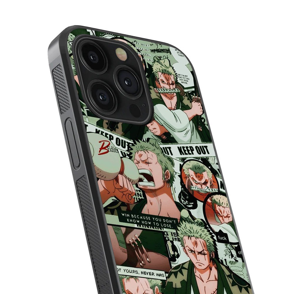 Roronoa Zoro One Piece Poster Glass Phone Case