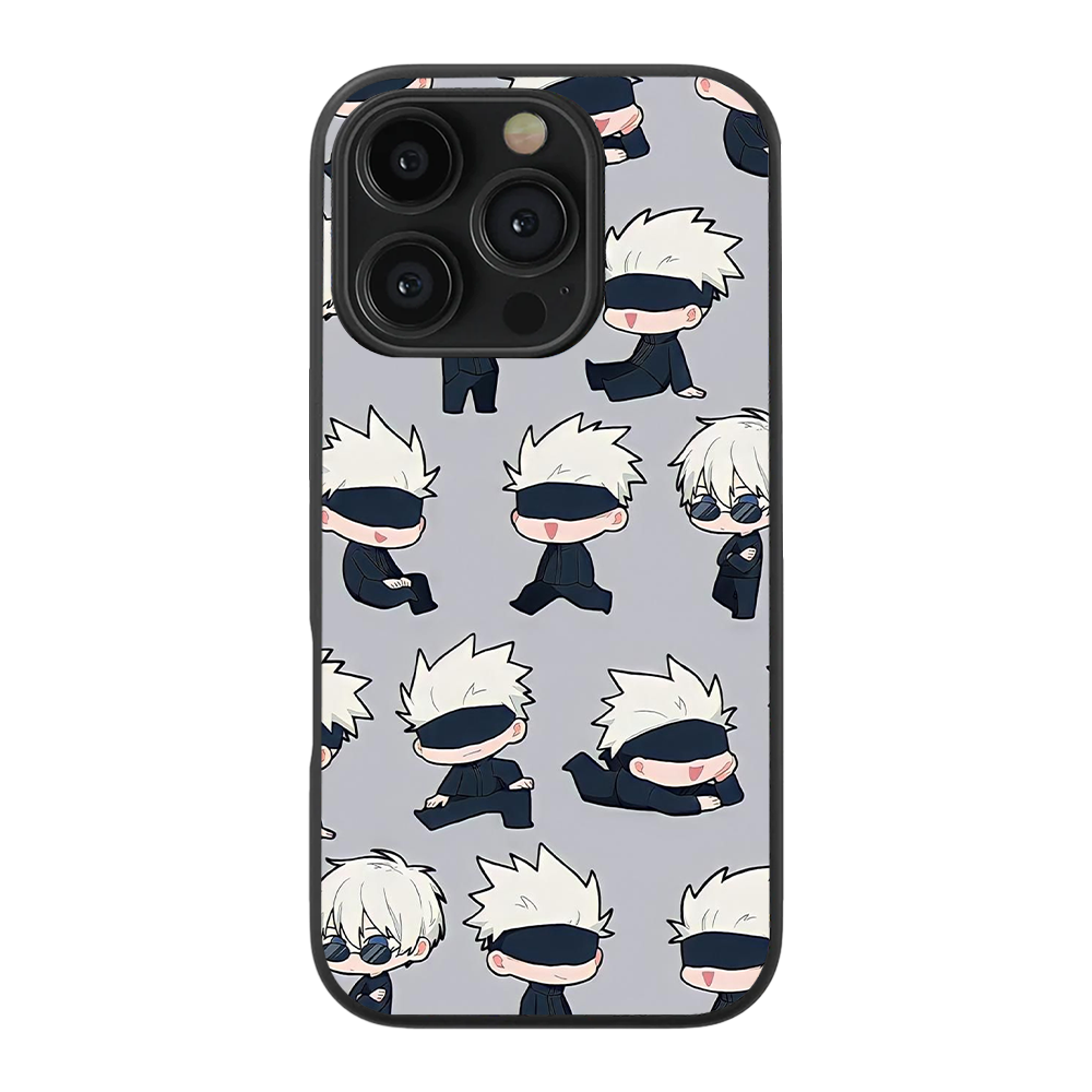 Satoru Gojo Pattern Glass Phone Case