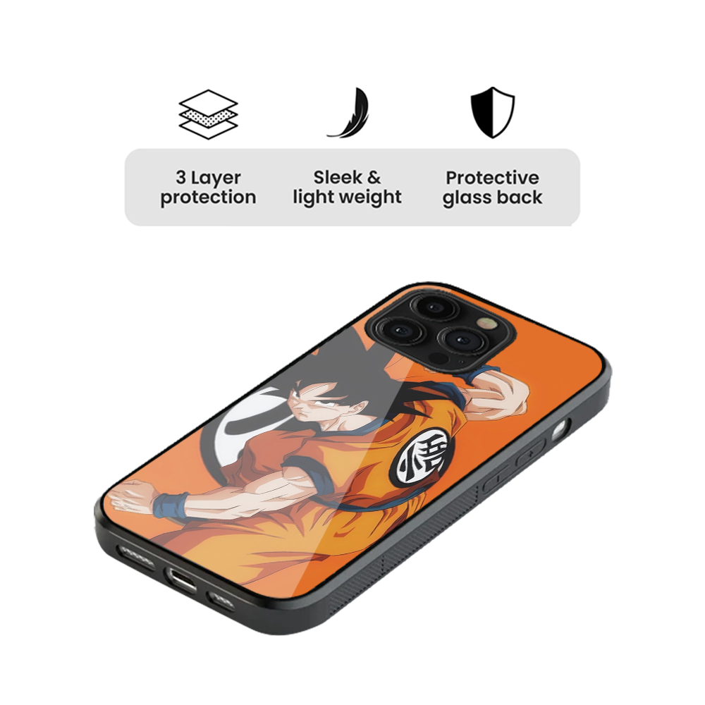 Super Saiyan Goku Anime Glass Phone Case