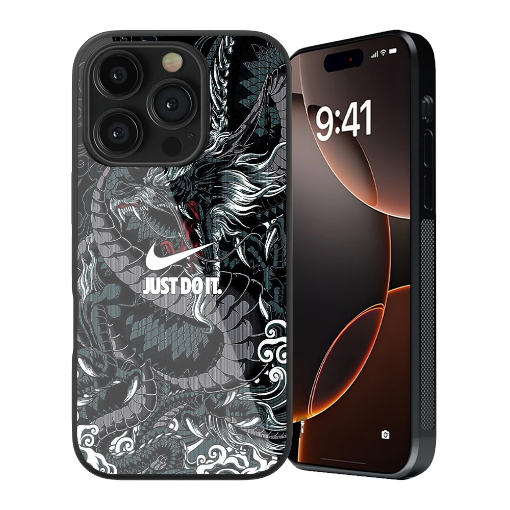 Dragon Swoosh Glass Phone Case