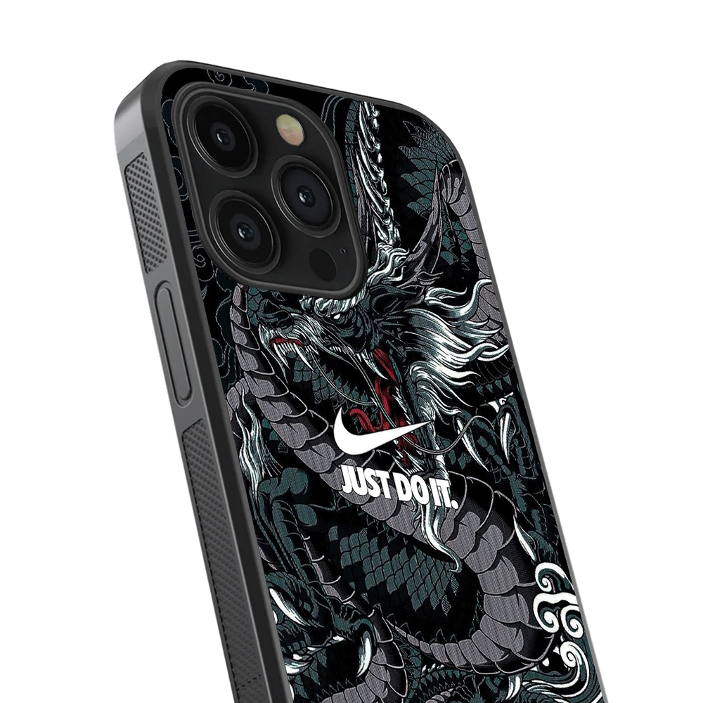 Dragon Swoosh Glass Phone Case