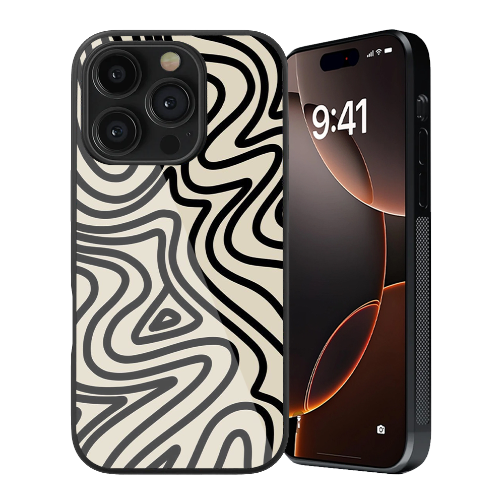 Wavy Topographic Glass Phone Case