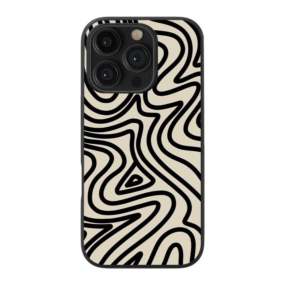 Wavy Topographic Glass Phone Case