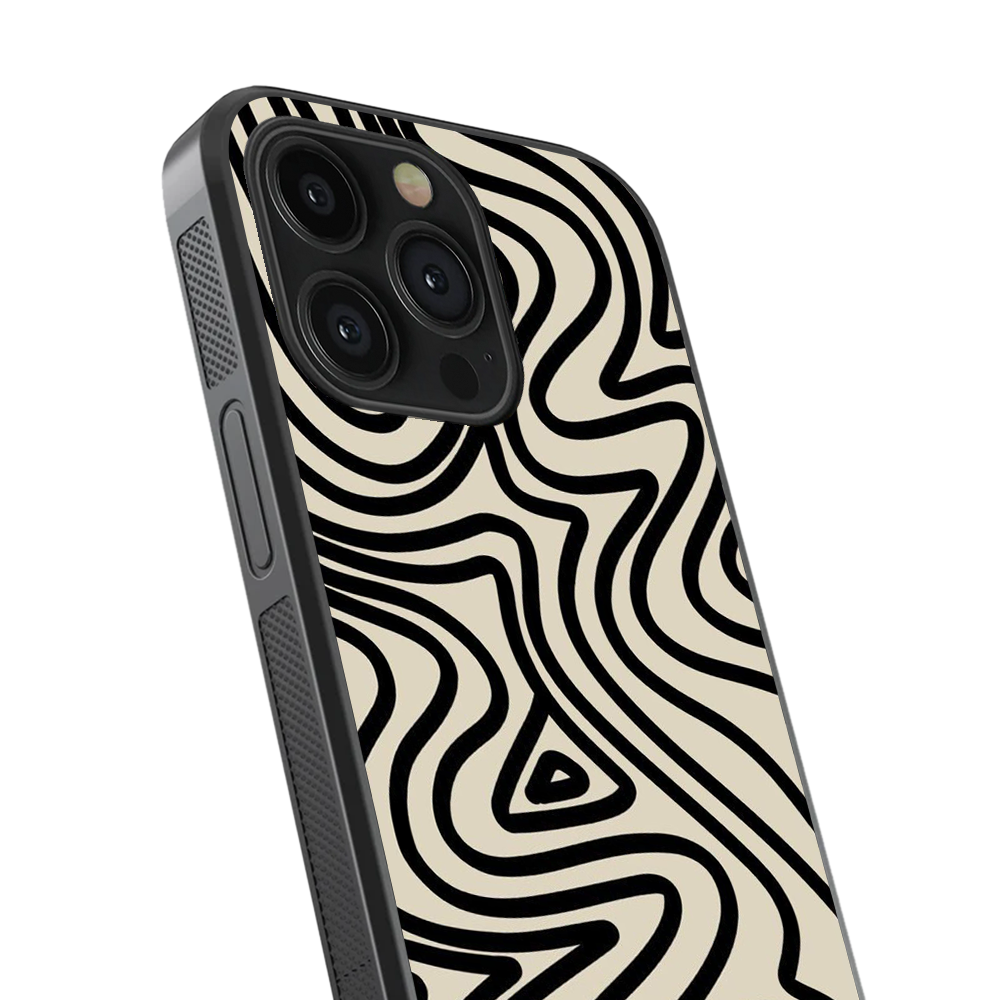 Wavy Topographic Glass Phone Case