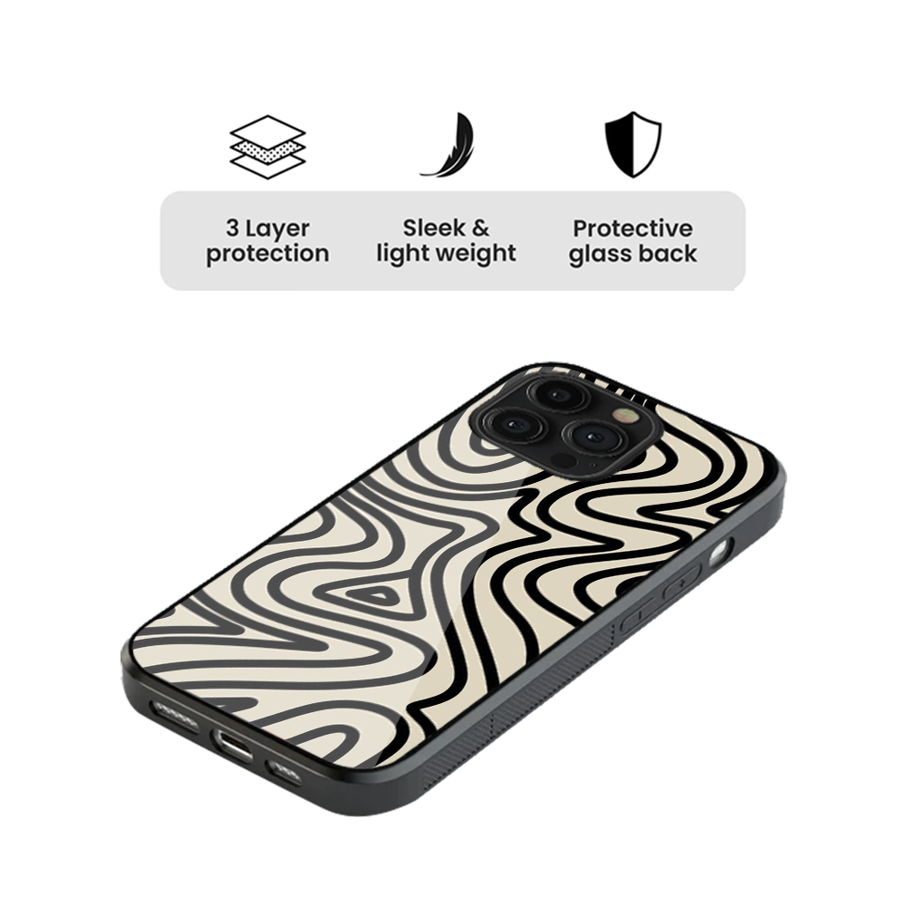 Wavy Topographic Glass Phone Case