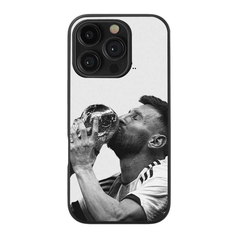 Messi #1 Glass Phone Case