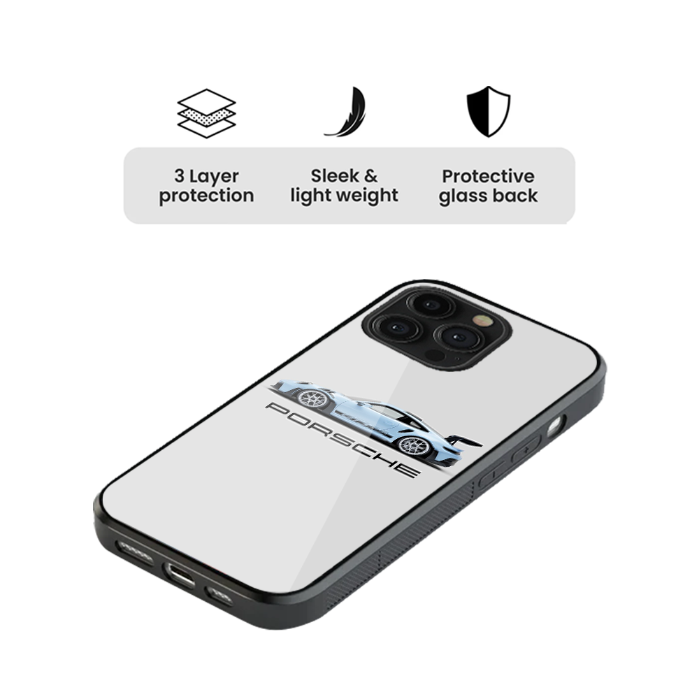 Porsche #3 Glass Phone Case