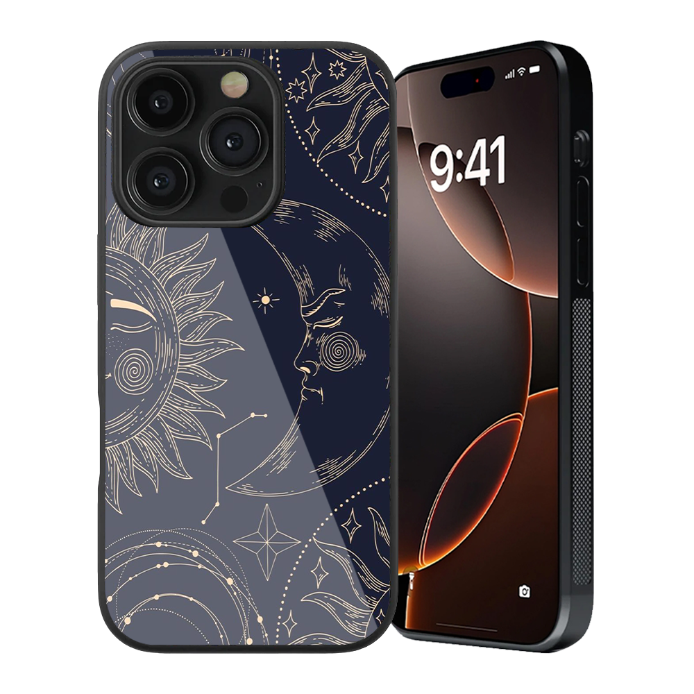 Sun and the Moon Glass Phone Case