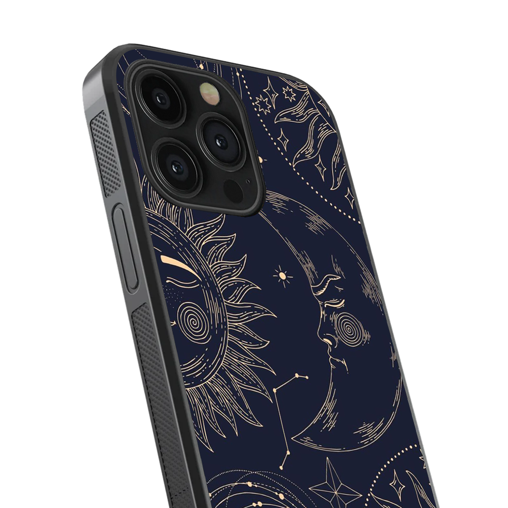 Sun and the Moon Glass Phone Case