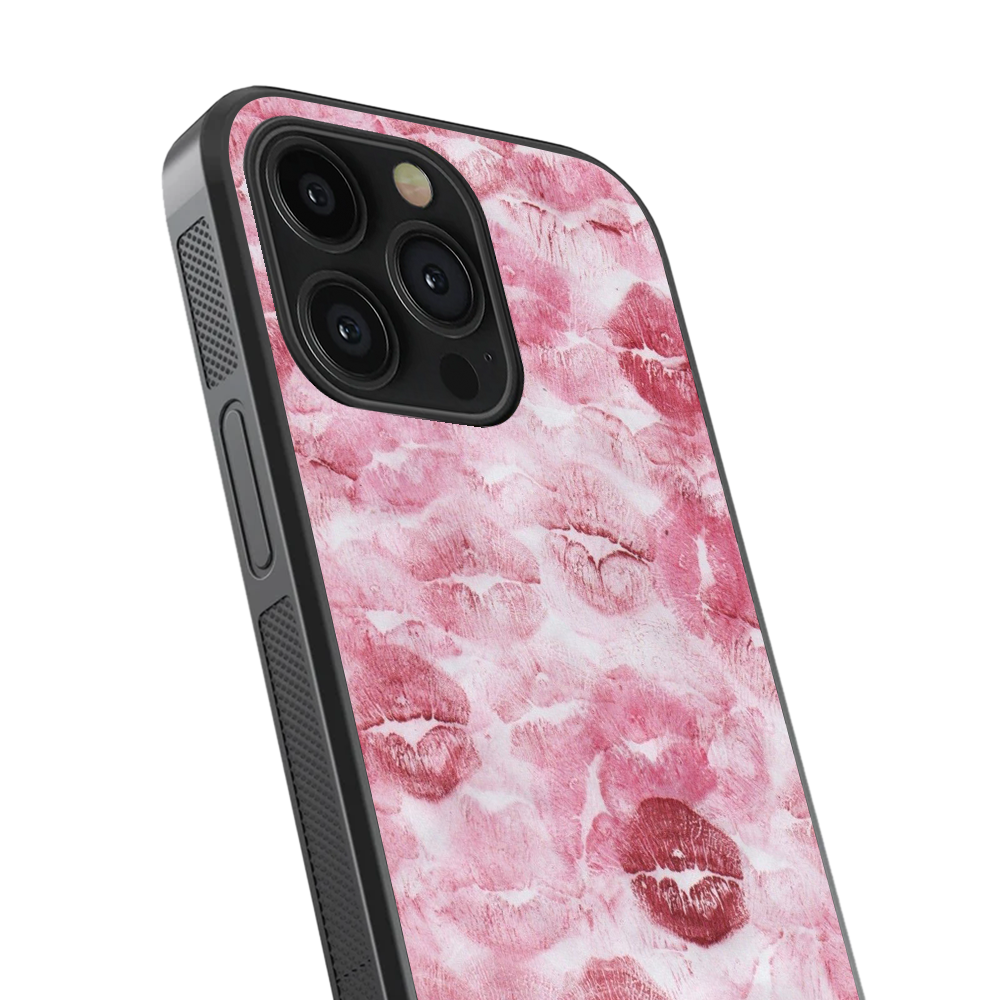 Pink Lips #2 Glass Phone Case