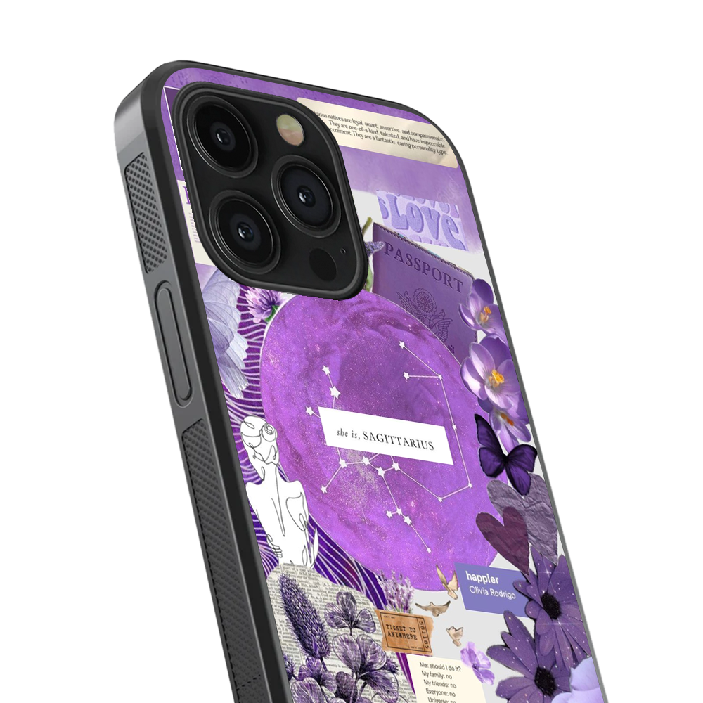 She Is, Sagittarius Glass Phone Case