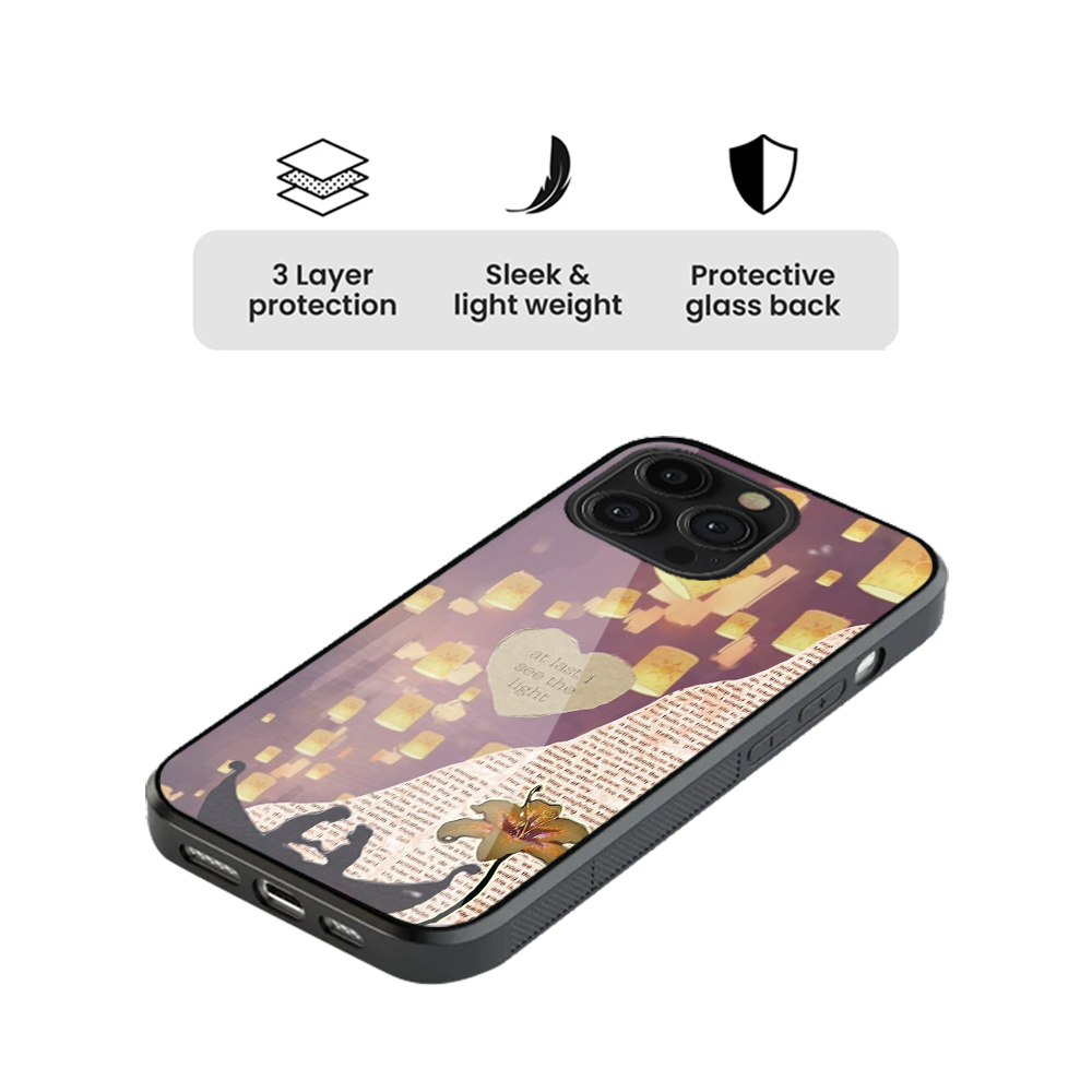 At Last, Light Glass Phone Case