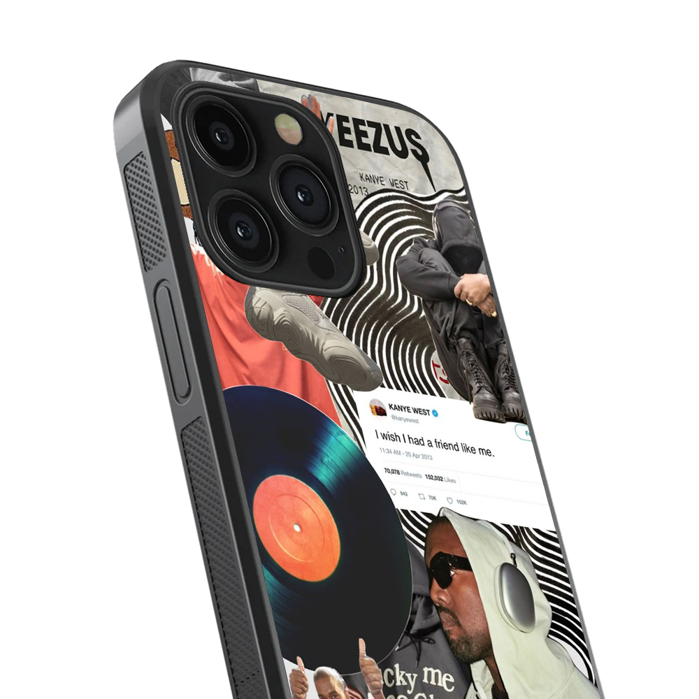 The Kanye Collage Glass Phone Case
