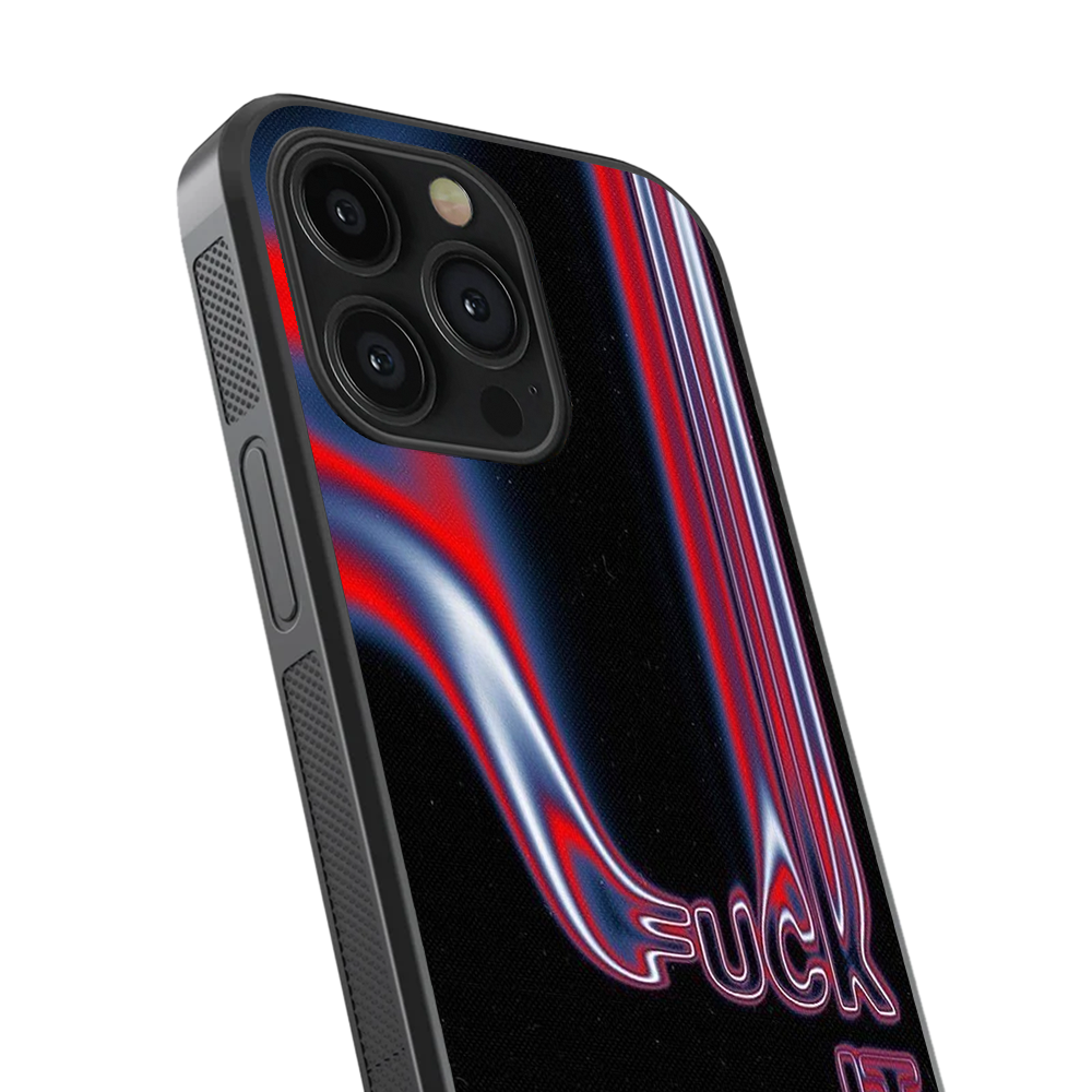 Distorted F*Uck It Glass Phone Case