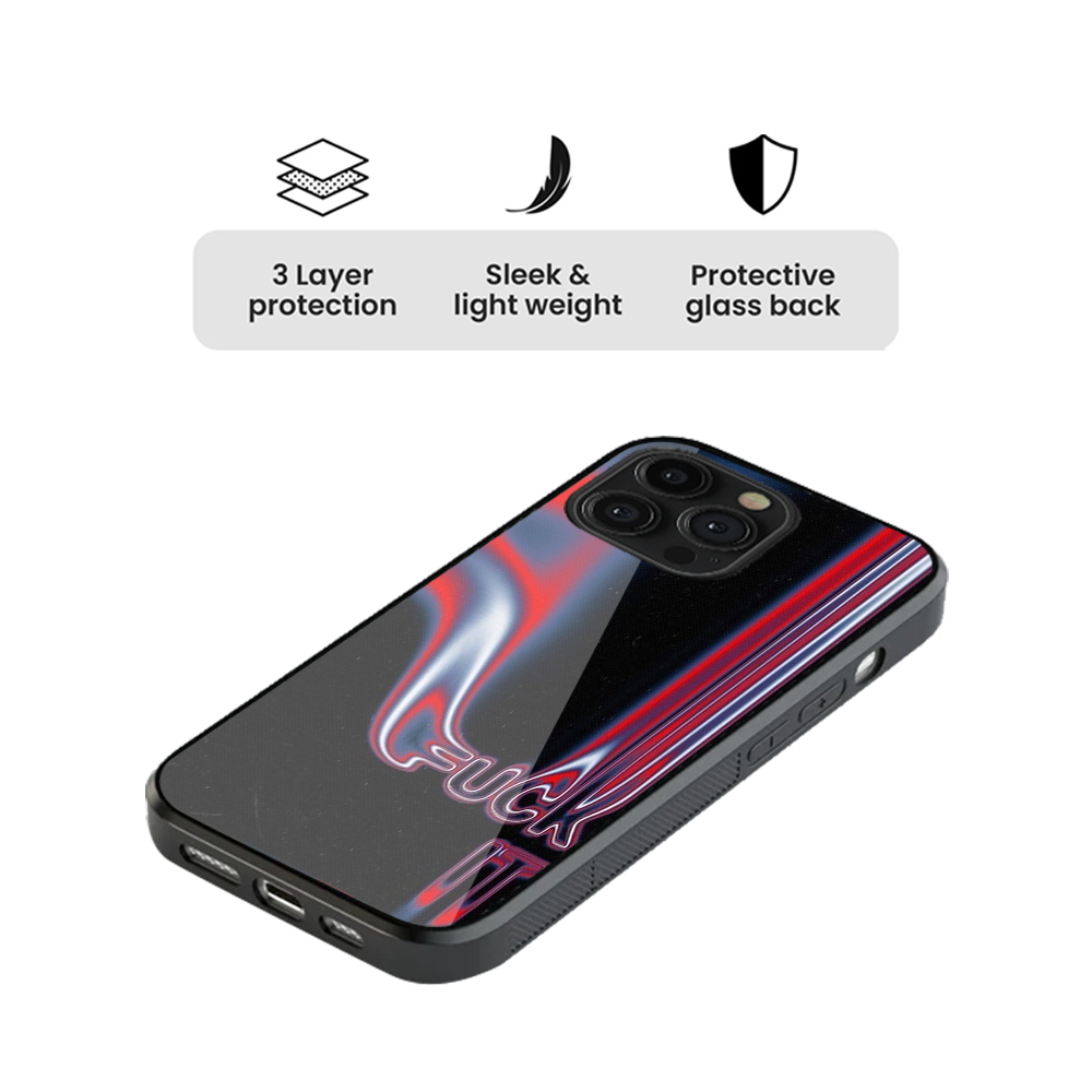 Distorted F*Uck It Glass Phone Case