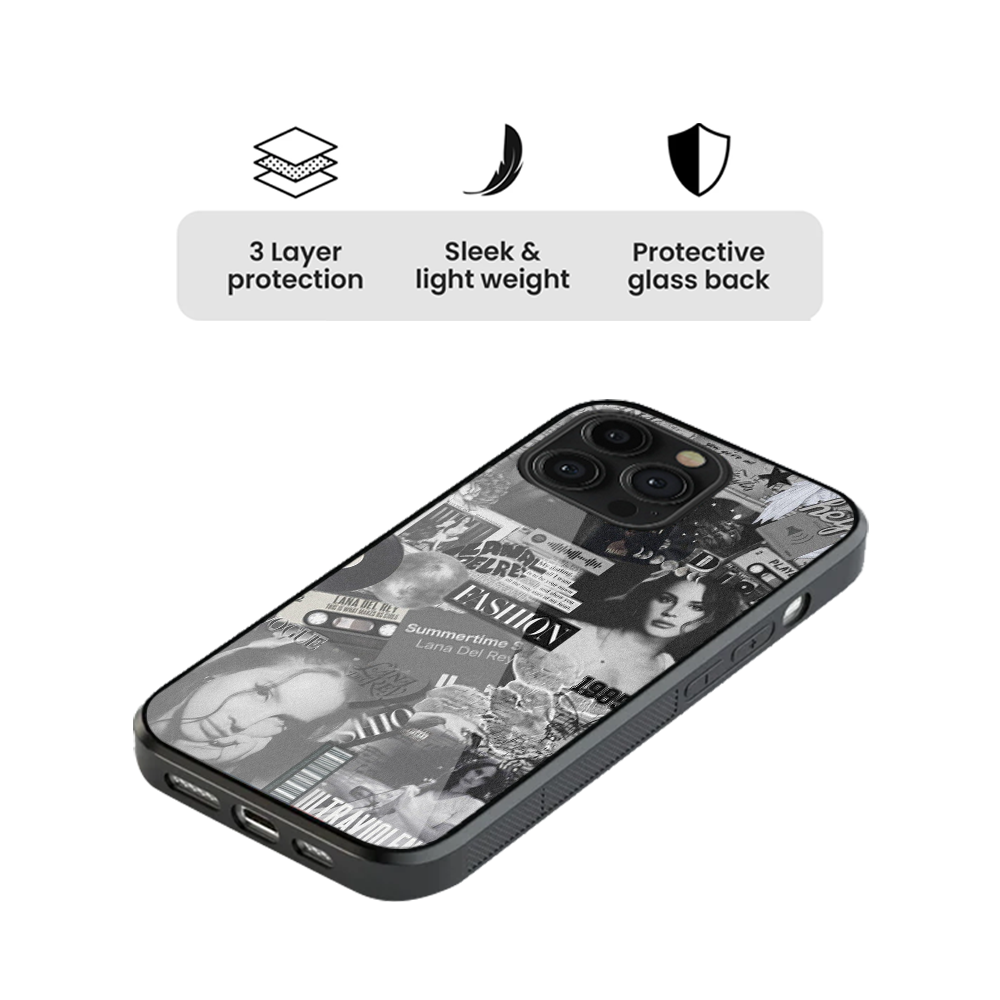 Vintage Noir Glass Phone Case