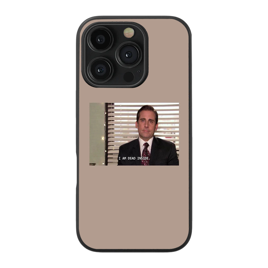 Dead Inside Mood Glass Phone Case