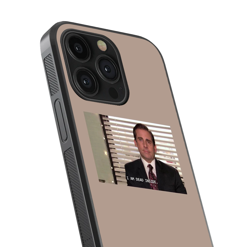 Dead Inside Mood Glass Phone Case