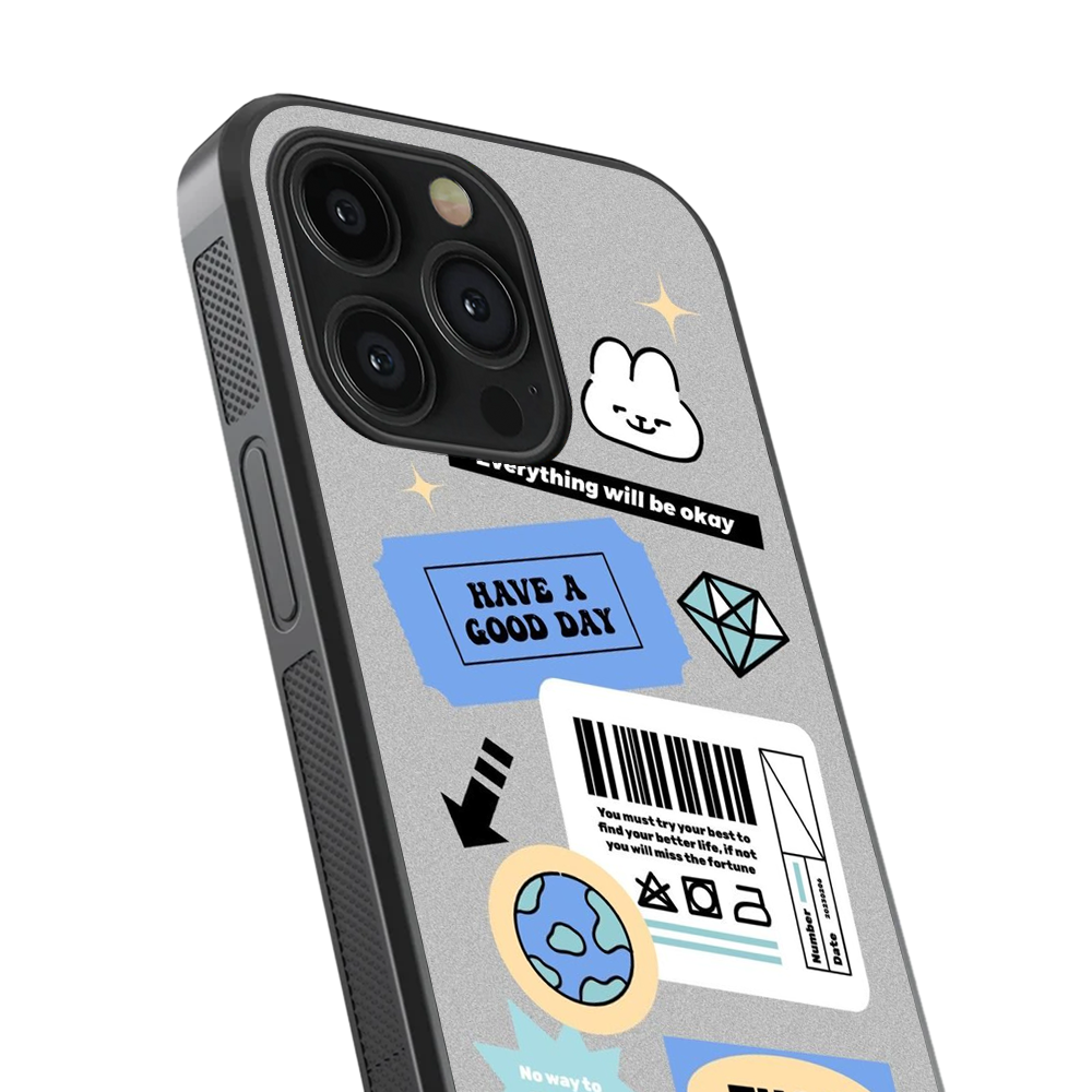 Have A Good Day Glass Phone Case