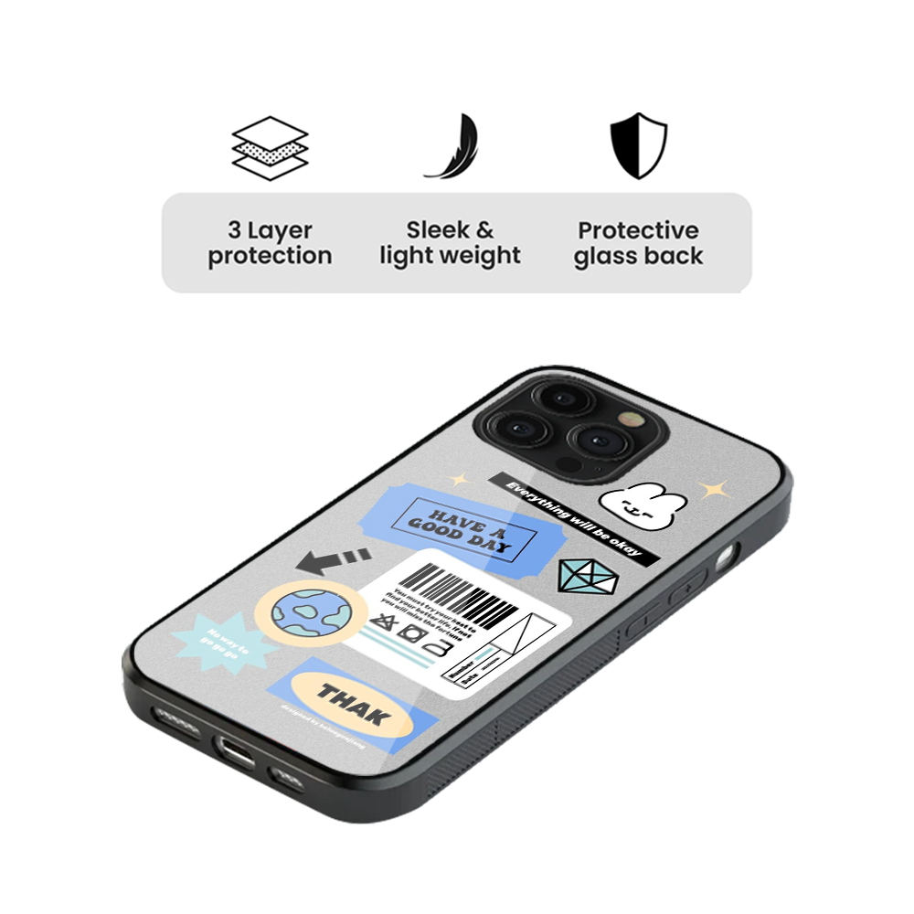 Have A Good Day Glass Phone Case