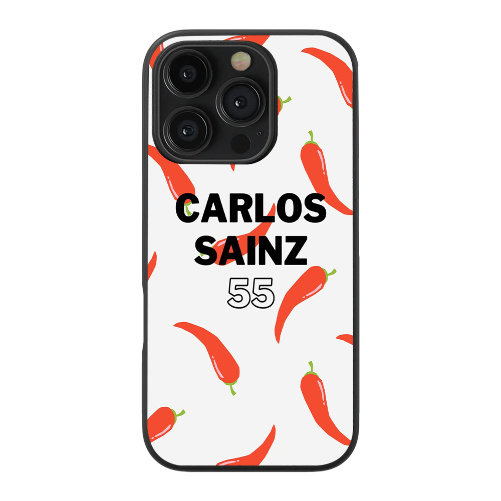 F1 Carloz Sainz Pop Culture Glass Phone Case