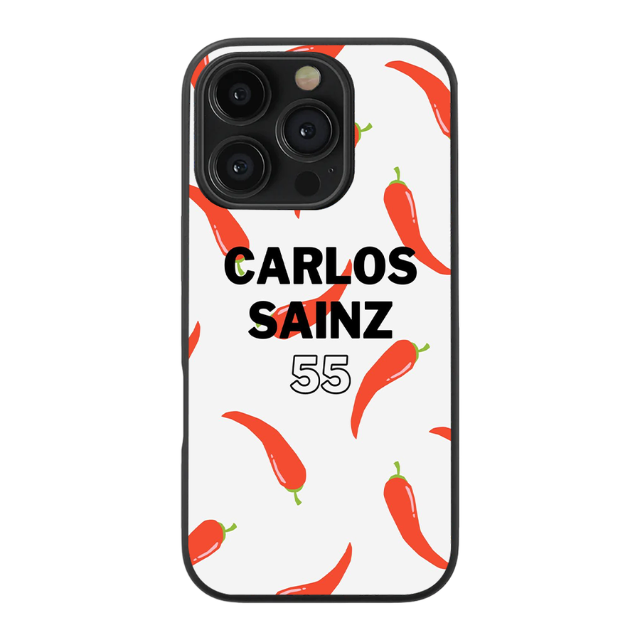 F1 Carloz Sainz Pop Culture Glass Phone Case